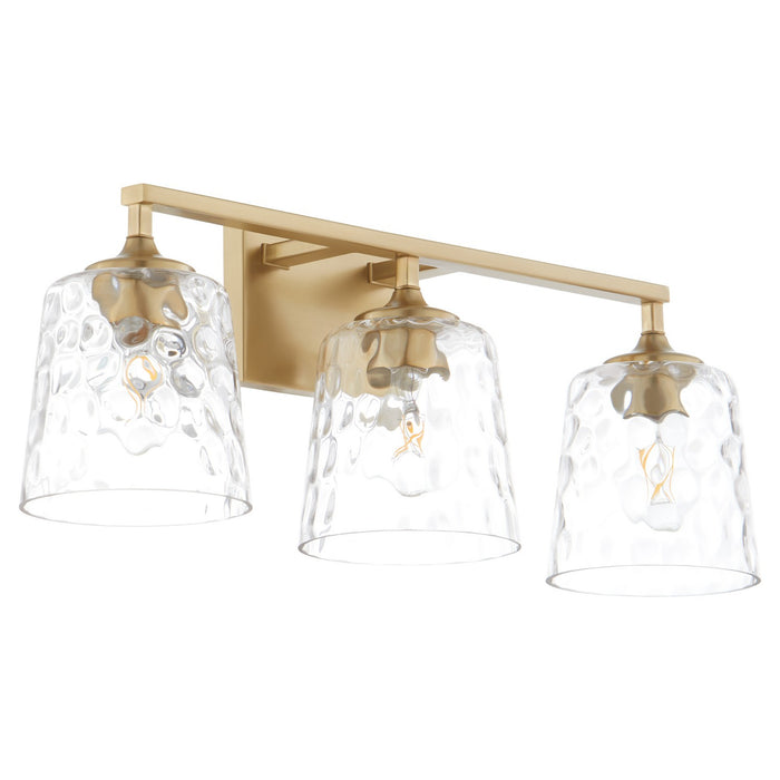 Quorum 5005-3-180 Three Light Vanity, Aged Brass
