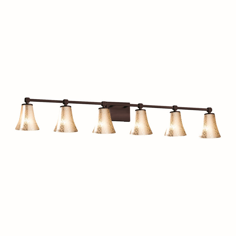 Justice Designs FSN-8426-20-MROR-DBRZ Six Light Bath Bar, Dark Bronze