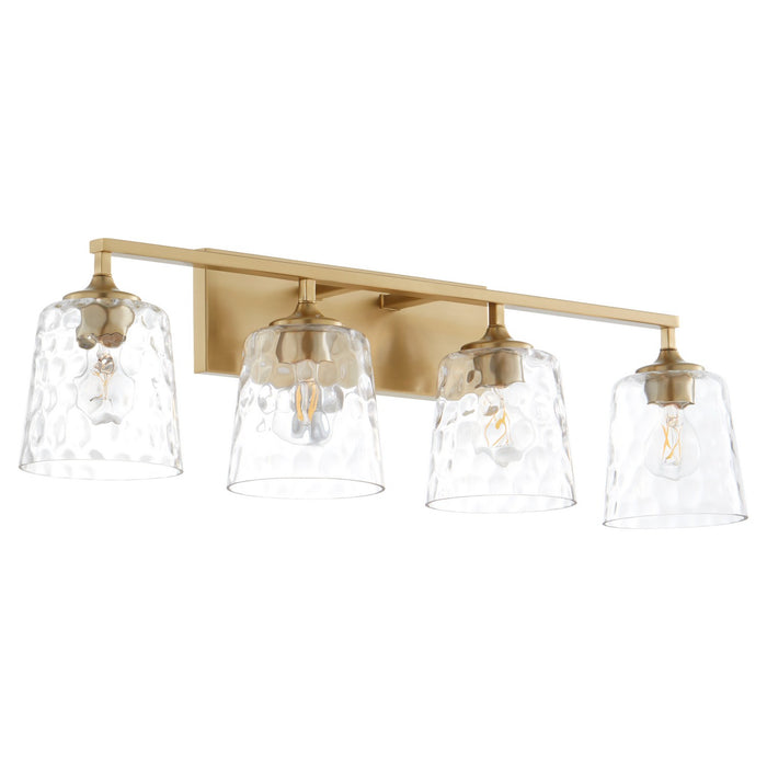 Quorum 5005-4-180 Four Light Vanity, Aged Brass