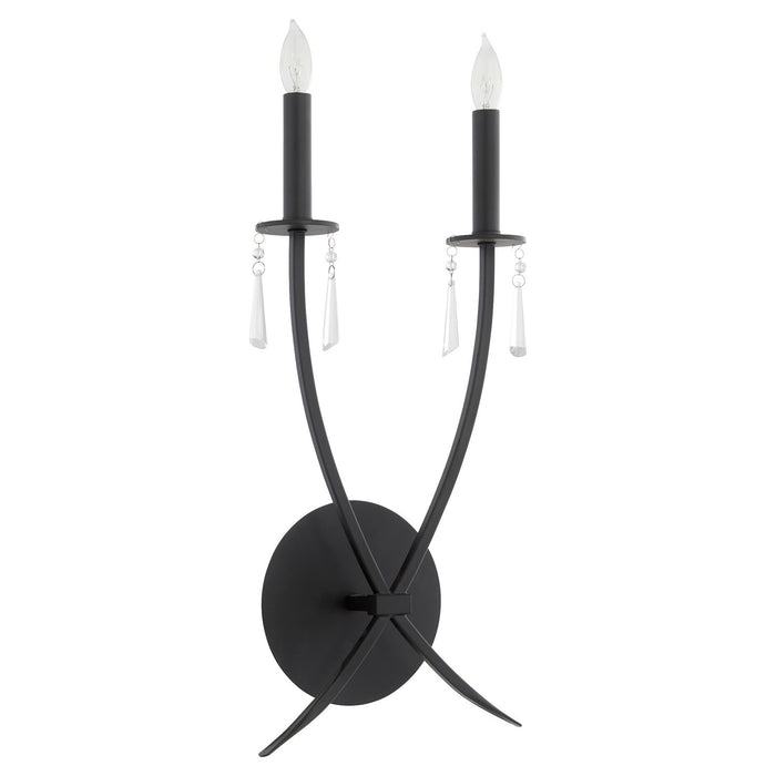 Quorum 521-2-59 Two Light Wall Mount, Matte Black