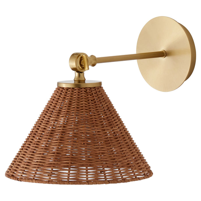 Quorum 5393-80 One Light Wall Mount, Aged Brass