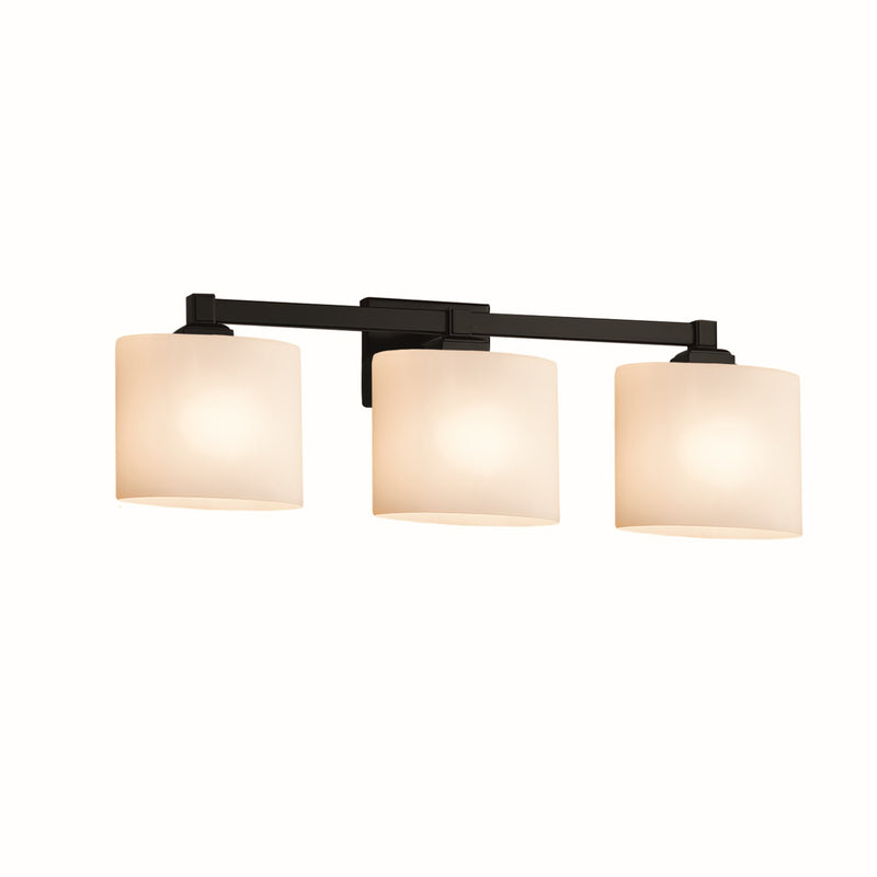 Justice Designs FSN-8433-30-OPAL-MBLK-LED3-2100 LED Bath Bar, Matte Black