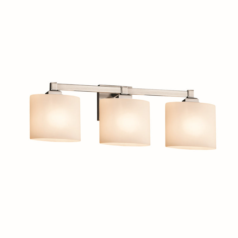 Justice Designs FSN-8433-30-OPAL-NCKL-LED3-2100 LED Bath Bar, Brushed Nickel