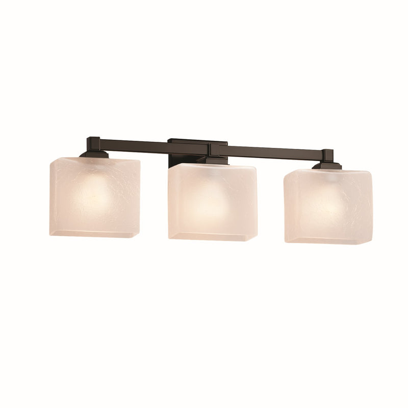 Justice Designs FSN-8433-55-FRCR-DBRZ Three Light Bath Bar, Dark Bronze