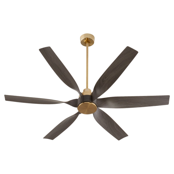 Quorum 55606-80 60" Patio Fan, Aged Brass