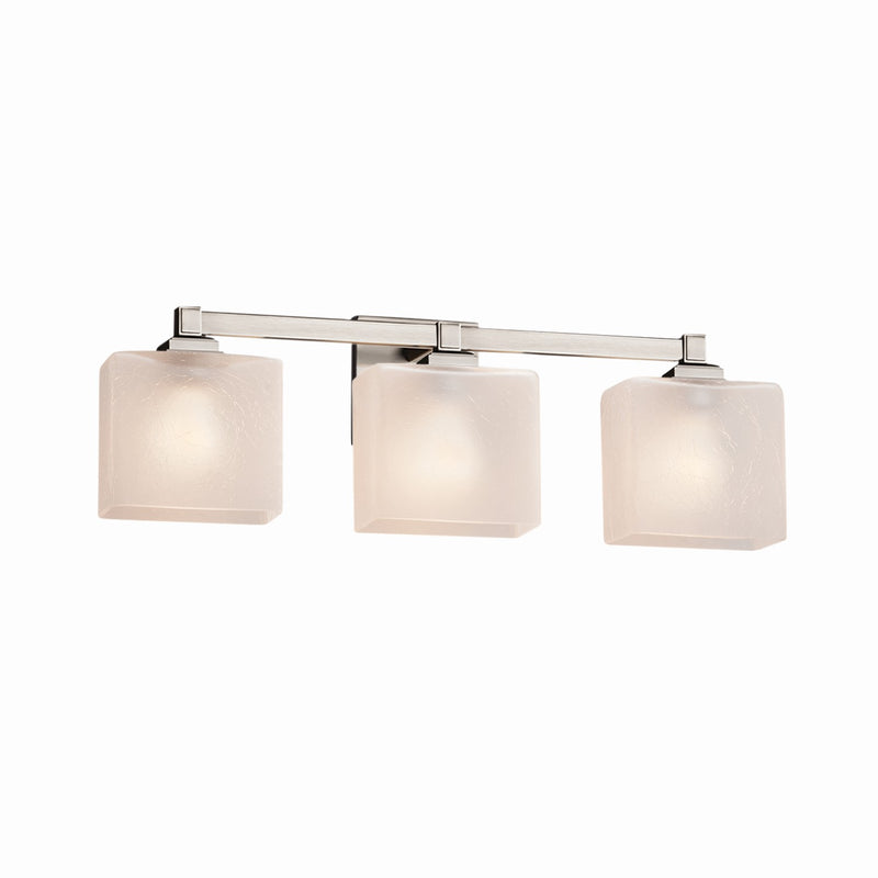 Justice Designs FSN-8433-55-FRCR-NCKL Three Light Bath Bar, Brushed Nickel