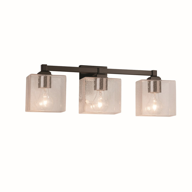 Justice Designs FSN-8433-55-SEED-DBRZ Three Light Bath Bar, Dark Bronze