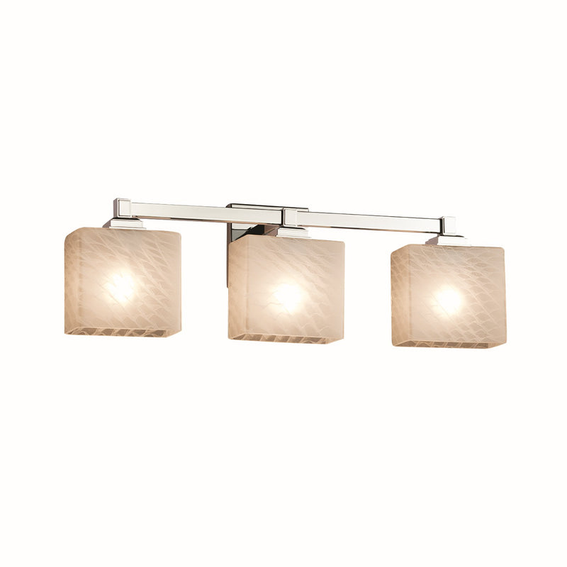 Justice Designs FSN-8433-55-WEVE-CROM-LED3-2100 LED Bath Bar, Polished Chrome