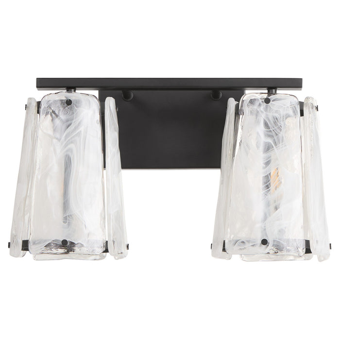 Quorum 5575-2-59 Two Light Vanity, Matte Black