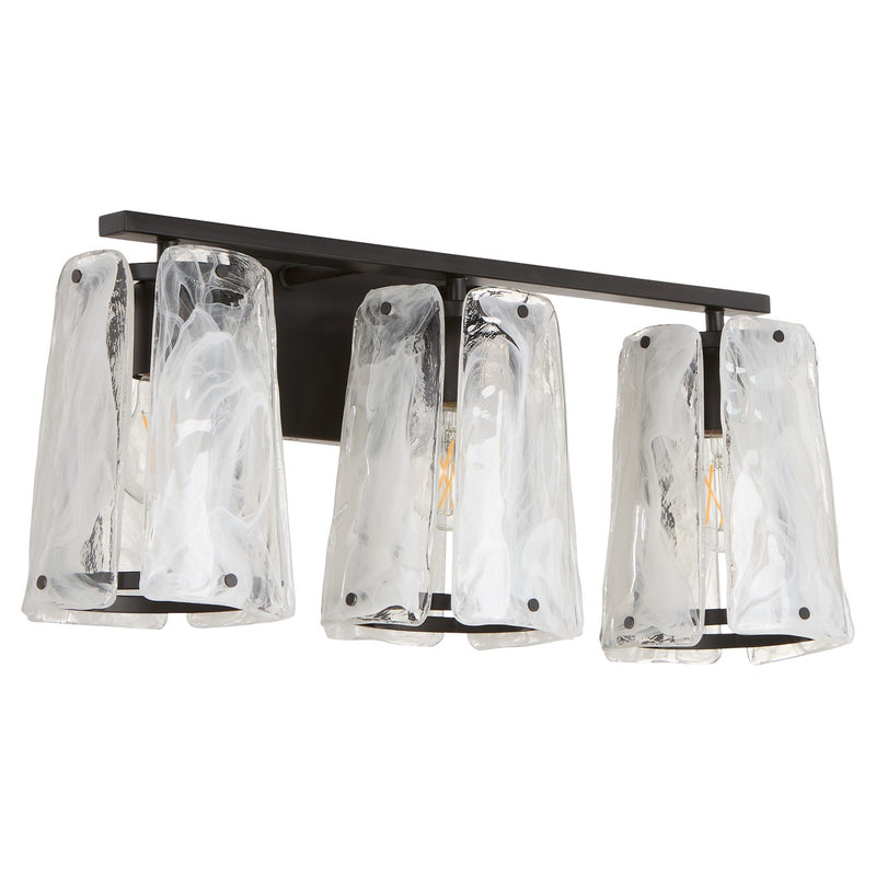 Quorum 5575-3-59 Three Light Vanity, Matte Black