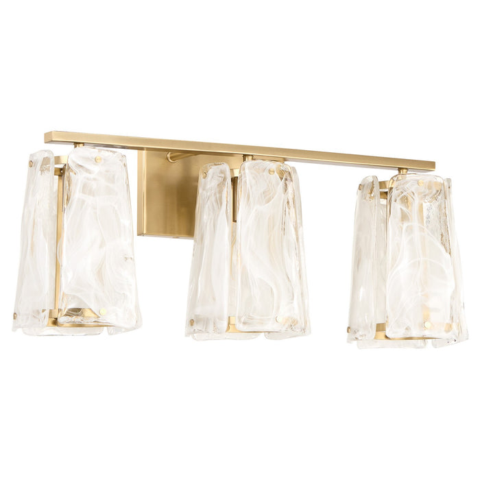 Quorum 5575-3-80 Three Light Vanity, Aged Brass