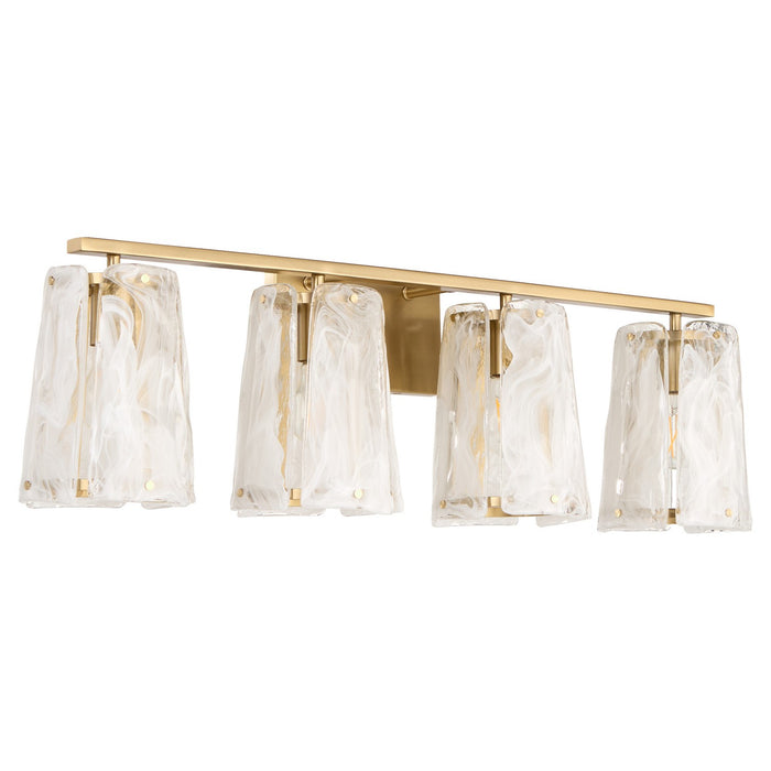 Quorum 5575-4-80 Four Light Vanity, Aged Brass
