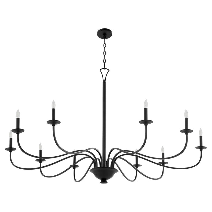 Quorum 6021-10-59 Ten Light Chandelier, Matte Black