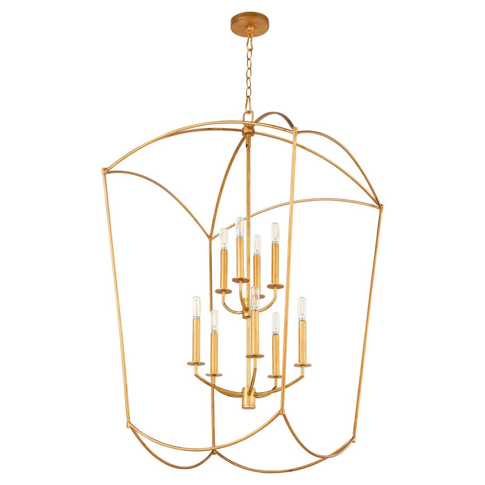 Quorum 6812-9-74 Nine Light Entry, Gold Leaf