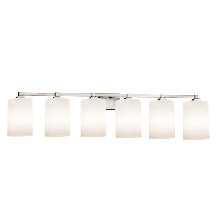 Justice Designs FSN-8436-10-OPAL-NCKL-LED6-4200 LED Bath Bar, Brushed Nickel