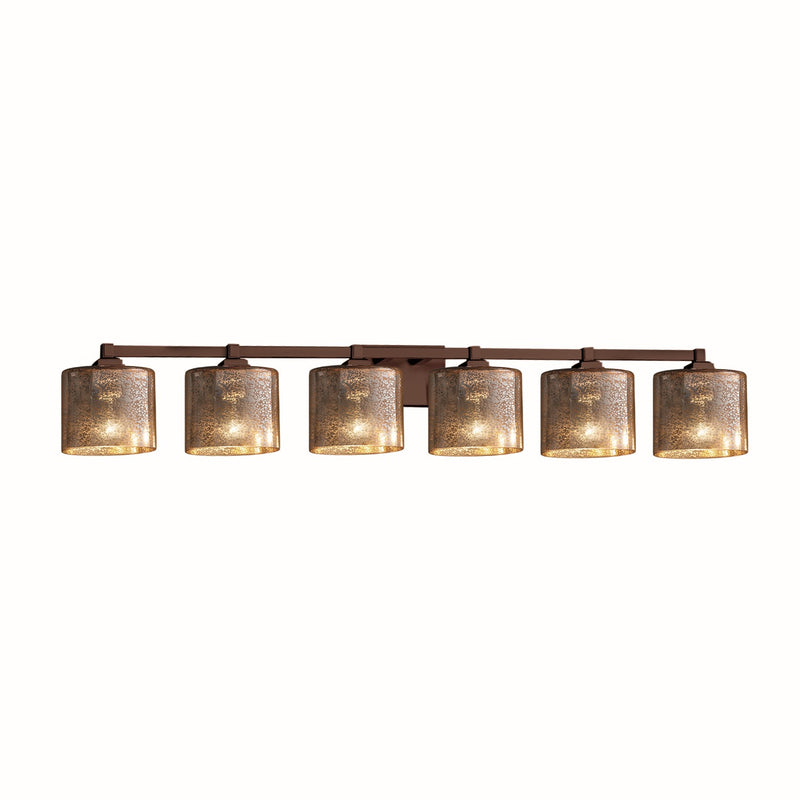 Justice Designs FSN-8436-30-MROR-DBRZ Six Light Bath Bar, Dark Bronze