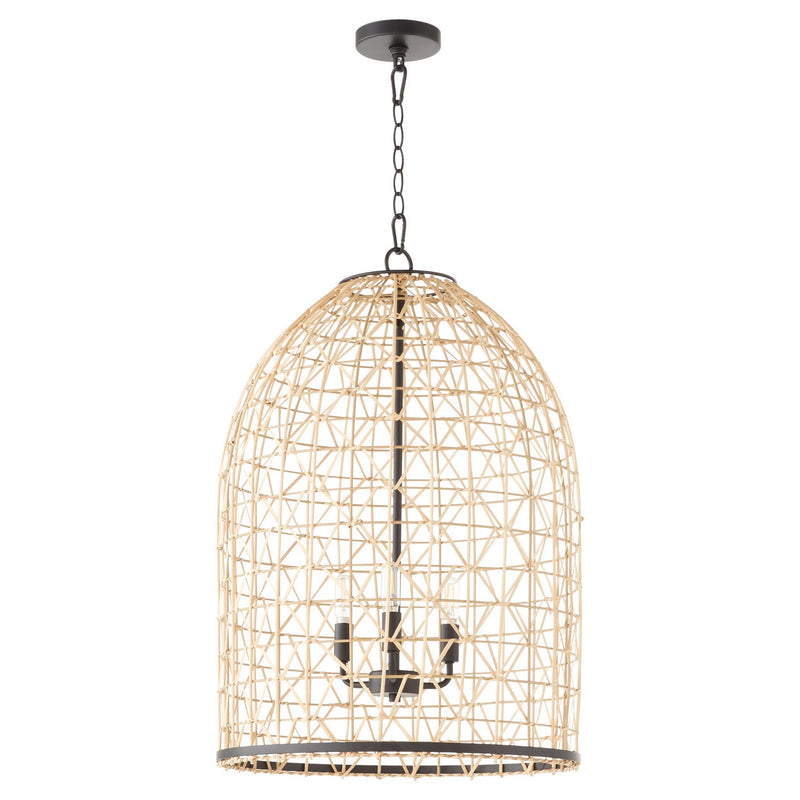 Quorum 6902-3-59 Three Light Pendant, Matte Black
