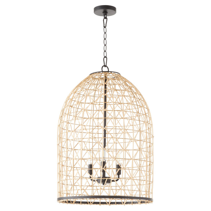 Quorum 6902-3-59 Three Light Pendant, Matte Black