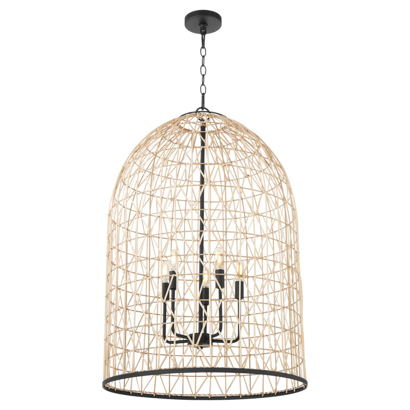 Quorum 6902-5-59 Five Light Pendant, Matte Black