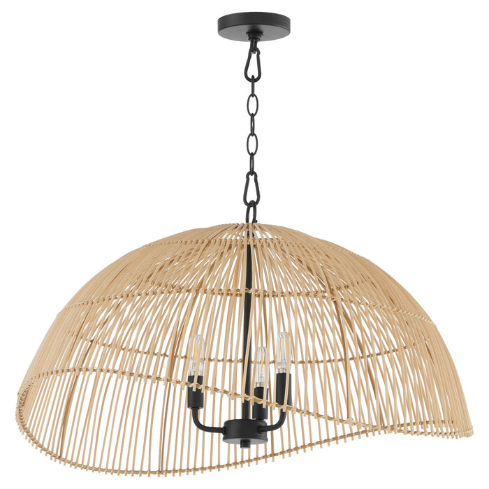 Quorum 6903-3-59 Three Light Pendant, Matte Black