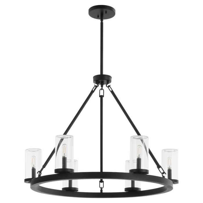 Quorum 70-6-59 Six Light Chandelier, Matte Black