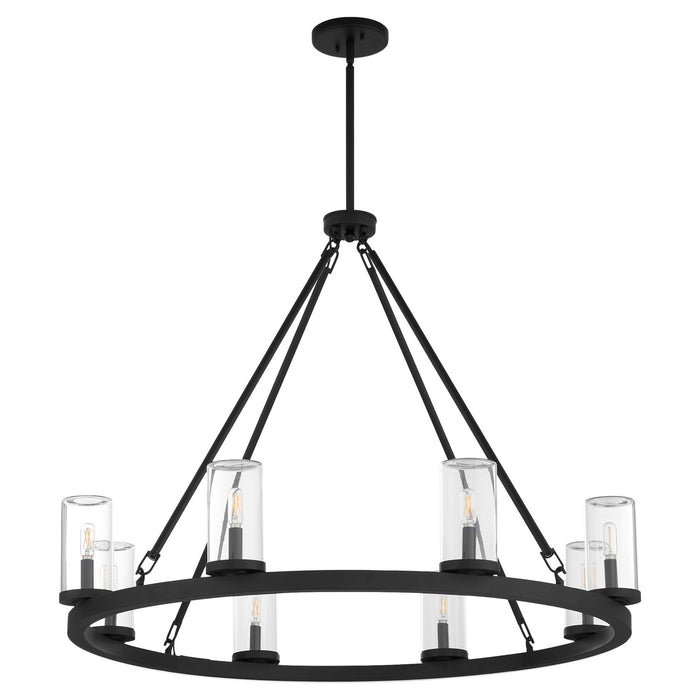 Quorum 70-8-59 Eight Light Chandelier, Matte Black