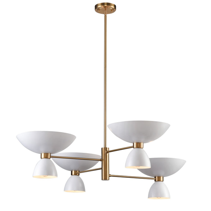 ELK Home H0018-11551 Eight Light Chandelier, Matte White