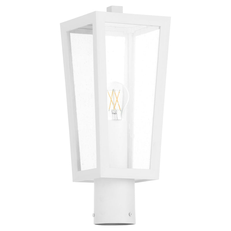 Quorum 717-6-6 One Light Post Mount, White