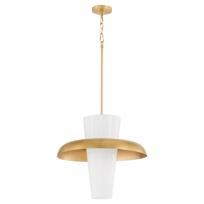 Quorum 8227-16-80 One Light Pendant, Aged Brass
