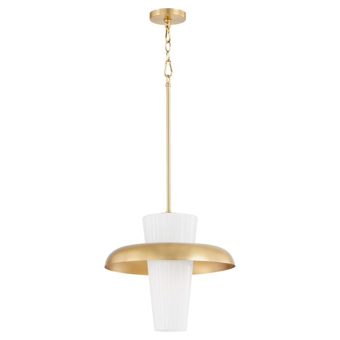 Quorum 8227-20-80 One Light Pendant, Aged Brass