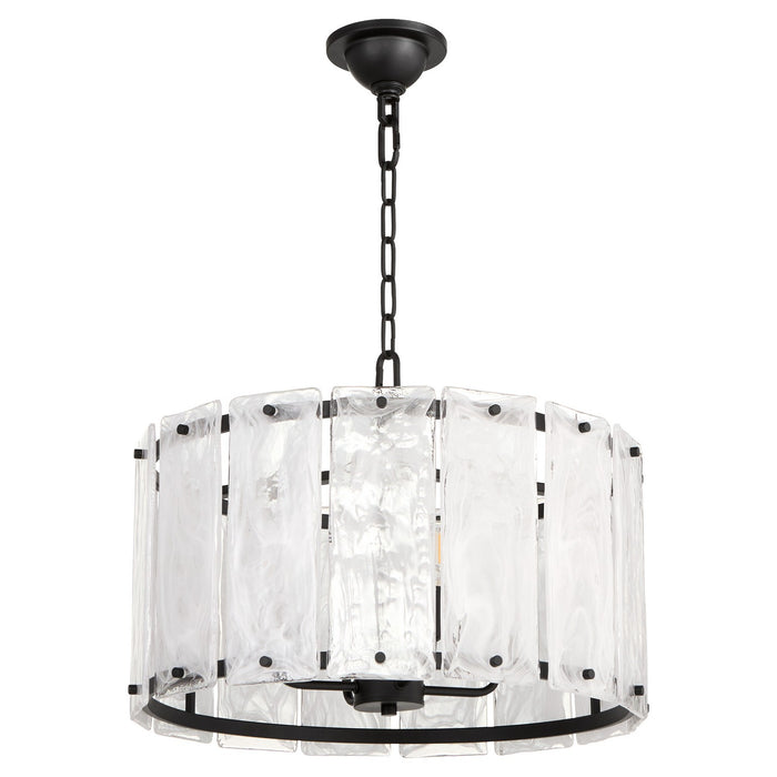 Quorum 8575-4-59 Four Light Pendant, Matte Black