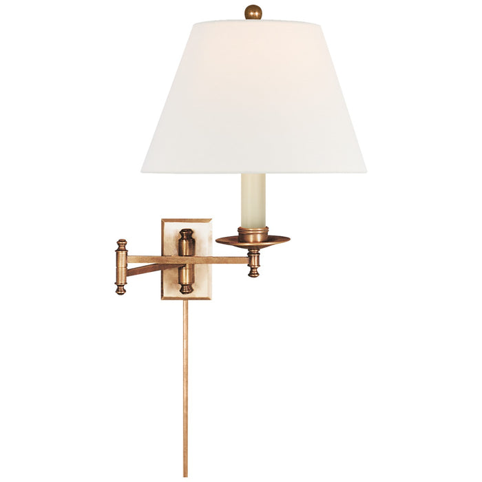 Visual Comfort Signature CHD 5101AB-L One Light Swing Arm Wall Sconce, Antique-Burnished Brass