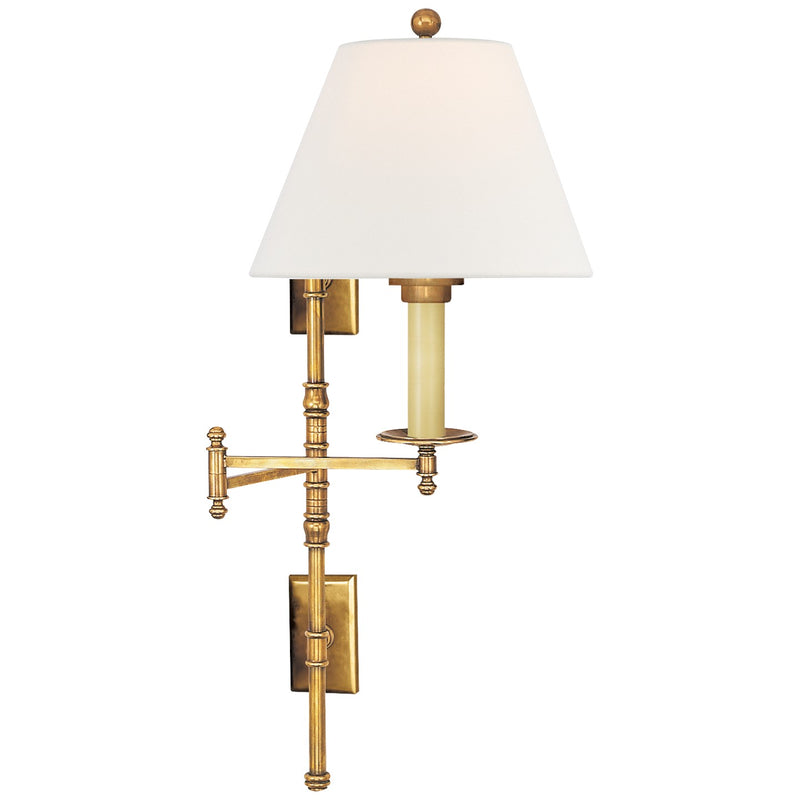 Visual Comfort Signature CHD 5102AB-L One Light Swing Arm Wall Sconce, Antique-Burnished Brass