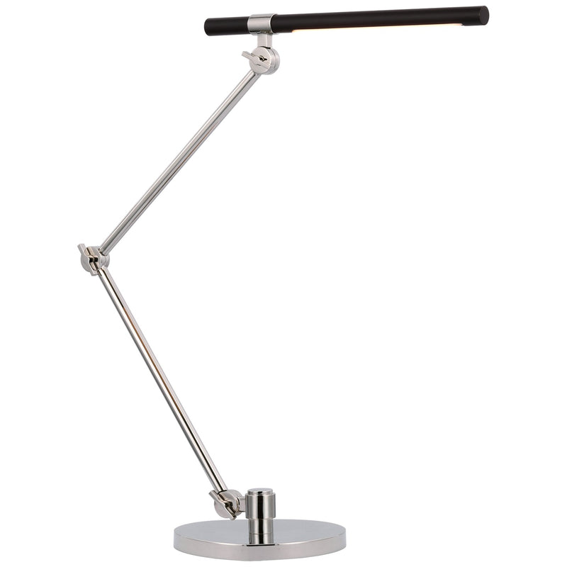 Visual Comfort Signature IKF 3506PN/BLK LED Desk Lamp, Polished Nickel and Matte Black