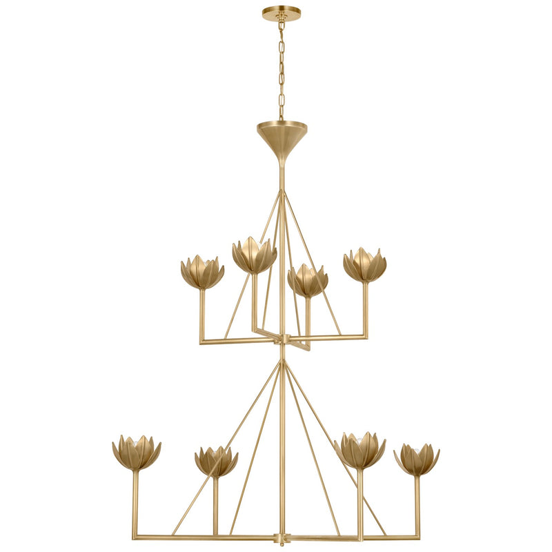 Visual Comfort Signature JN 5006AB Eight Light Chandelier, Antique-Burnished Brass