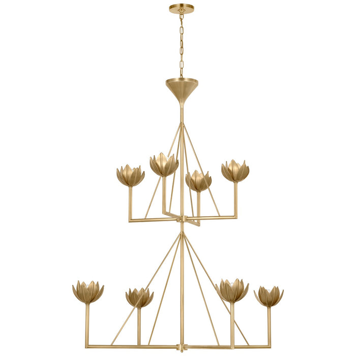 Visual Comfort Signature JN 5006AB Eight Light Chandelier, Antique-Burnished Brass