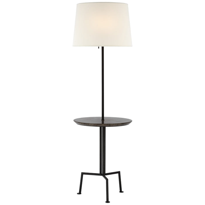 Visual Comfort Signature KW 1900AI/GYM-L LED Floor Lamp, Aged Iron and Gray Marble