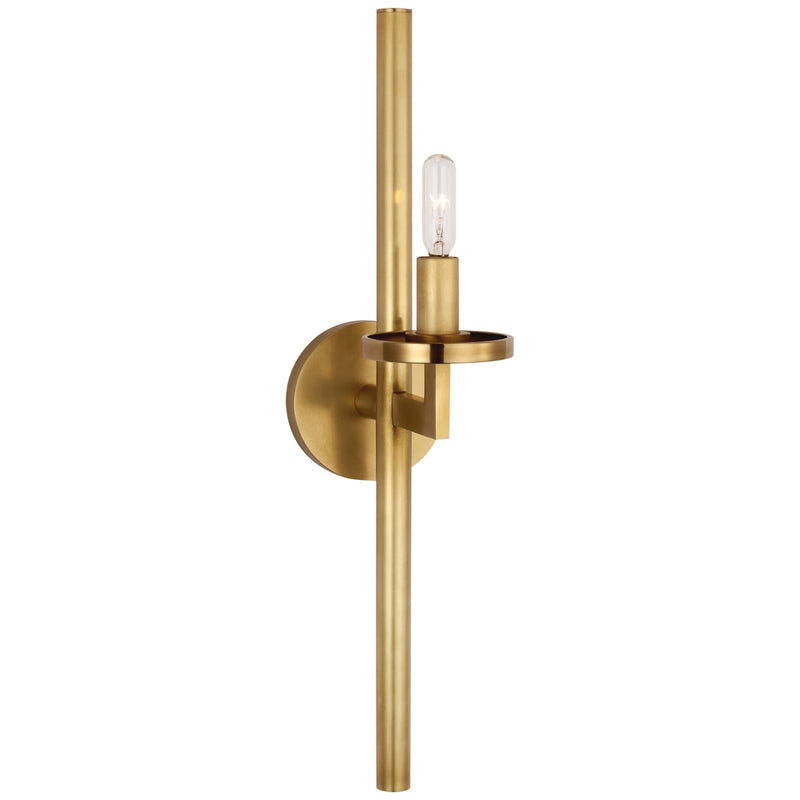 Visual Comfort Signature KW 2200AB One Light Wall Sconce, Antique-Burnished Brass