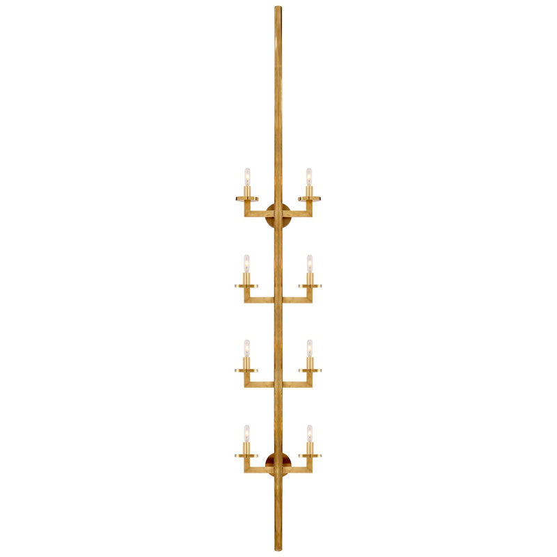 Visual Comfort Signature KW 2204AB Eight Light Wall Sconce, Antique-Burnished Brass