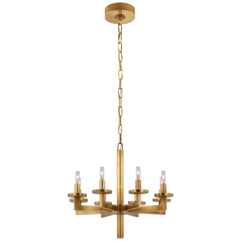 Visual Comfort Signature KW 5200AB Eight Light Chandelier, Antique-Burnished Brass
