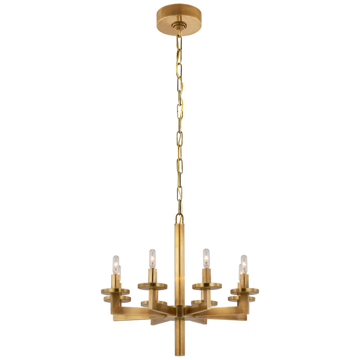 Visual Comfort Signature KW 5200AB Eight Light Chandelier, Antique-Burnished Brass