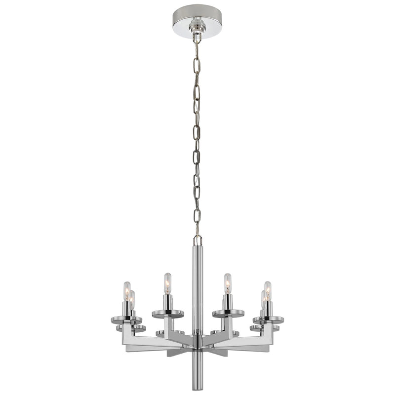 Visual Comfort Signature KW 5200PN Eight Light Chandelier, Polished Nickel
