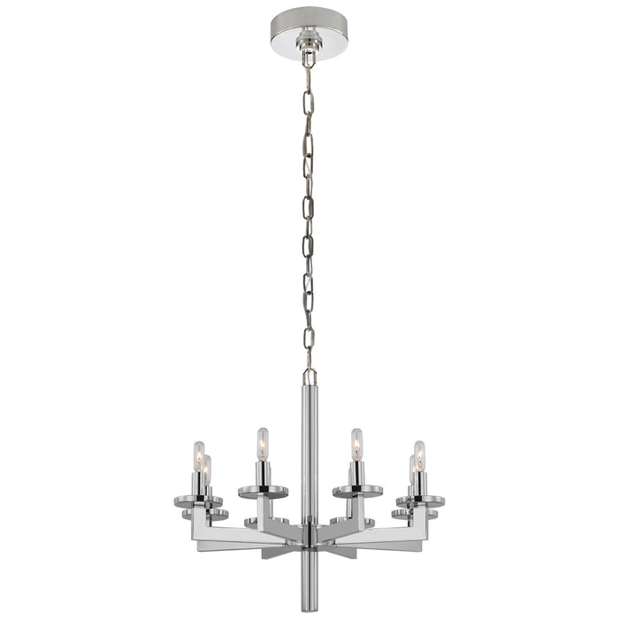 Visual Comfort Signature KW 5200PN Eight Light Chandelier, Polished Nickel