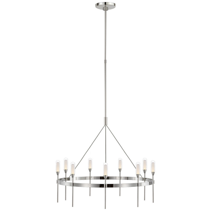 Visual Comfort Signature PB 5030PN-CG LED Chandelier, Polished Nickel