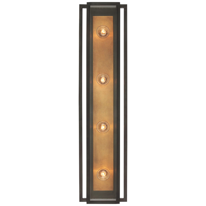 Visual Comfort Signature S 2204BZ/HAB-CG LED Vanity, Bronze and Hand-Rubbed Antique Brass
