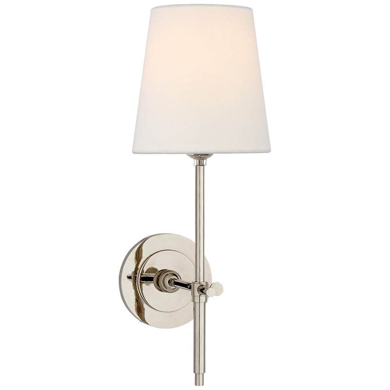 Visual Comfort Signature TOB 2002PN-L One Light Wall Sconce, Polished Nickel