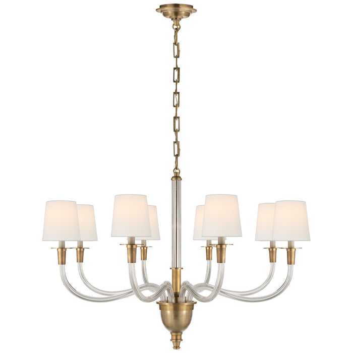 Visual Comfort Signature TOB 5032HAB-L Eight Light Chandelier, Hand-Rubbed Antique Brass