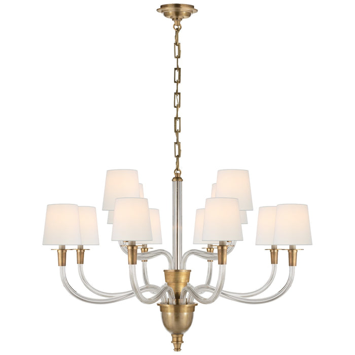 Visual Comfort Signature TOB 5033HAB-L 12 Light Chandelier, Hand-Rubbed Antique Brass