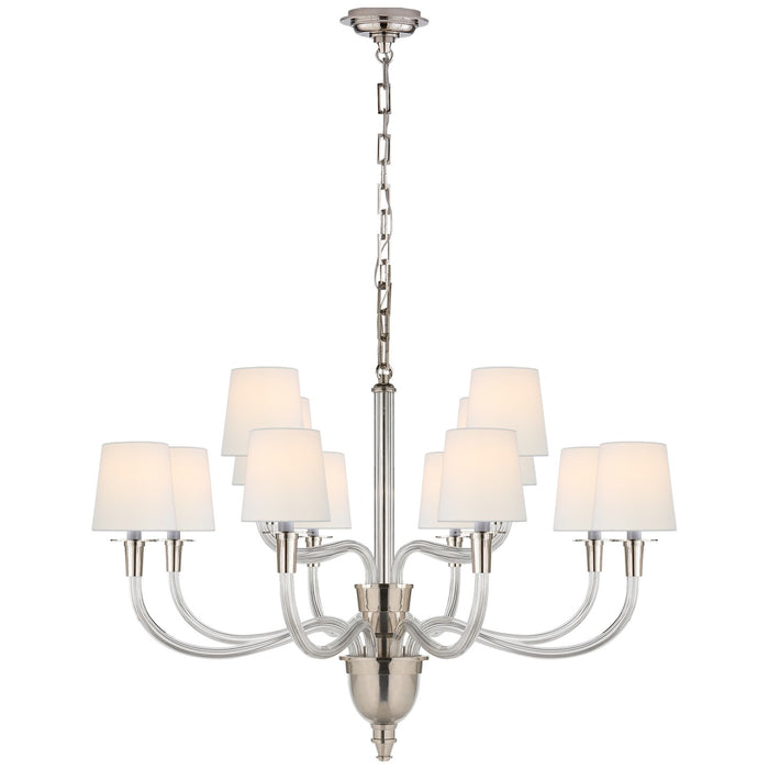 Visual Comfort Signature TOB 5033PN-L 12 Light Chandelier, Polished Nickel