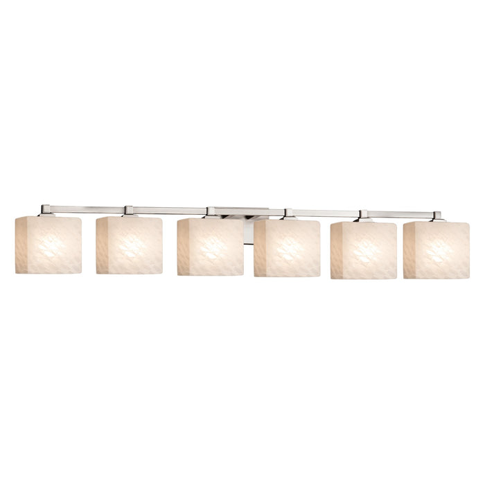 Justice Designs FSN-8436-55-WEVE-NCKL-LED6-4200 LED Bath Bar, Brushed Nickel